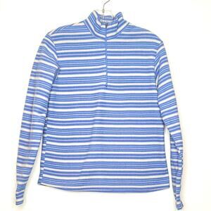 Patagonia Capilene blue white fleece 1/4 quarter zip pullover jacket - small